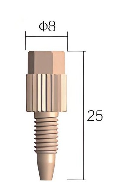 Connecteur PEEK d'une pièce