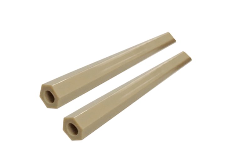 Tube extrudé hexagonal externe en PEEK