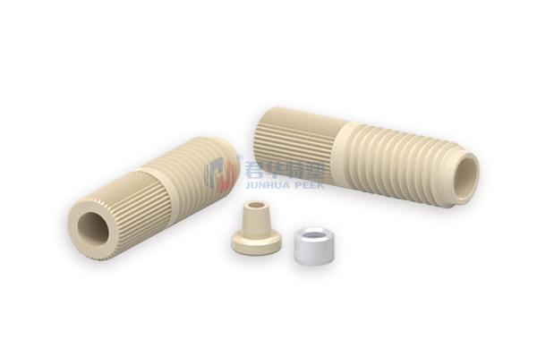 Raccord fendu en PEEK avec manchon en acier inoxydable