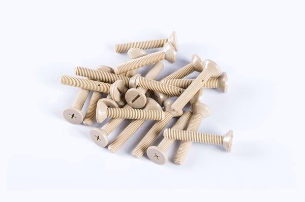 Vis à tête ronde cruciforme M6 en PEEK