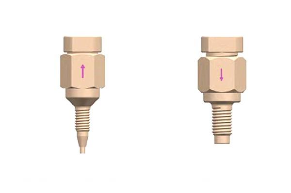 Soupape de contrôle à haute pression à ressort en PEEK