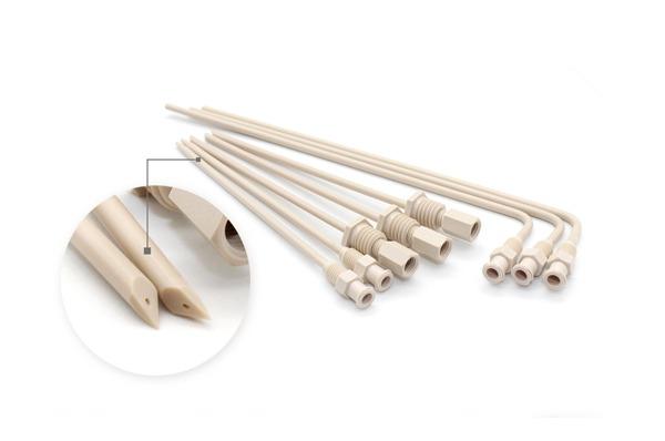 Aiguille d’échantillonnage PEEK/aiguille d’injection/aiguille de soufflage d’azote/aiguille en plastique fluoré renforcé de fibre de carbone