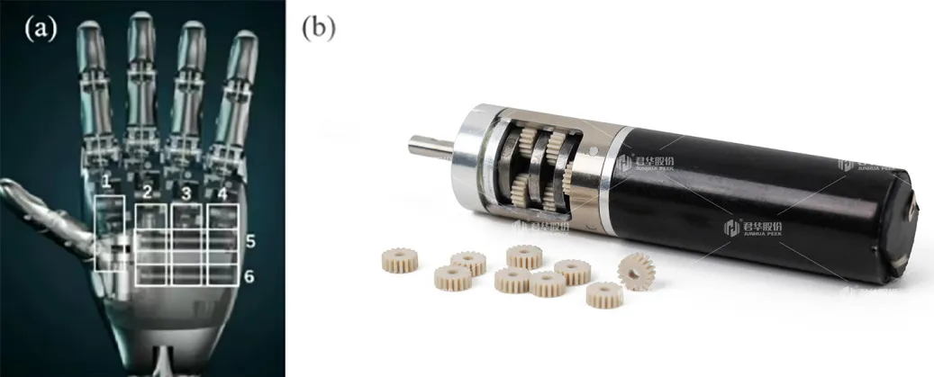 Les engrenages en PEEK redéfinissent les performances d'entraînement des moteurs sans noyau à godetNO1-Junhua