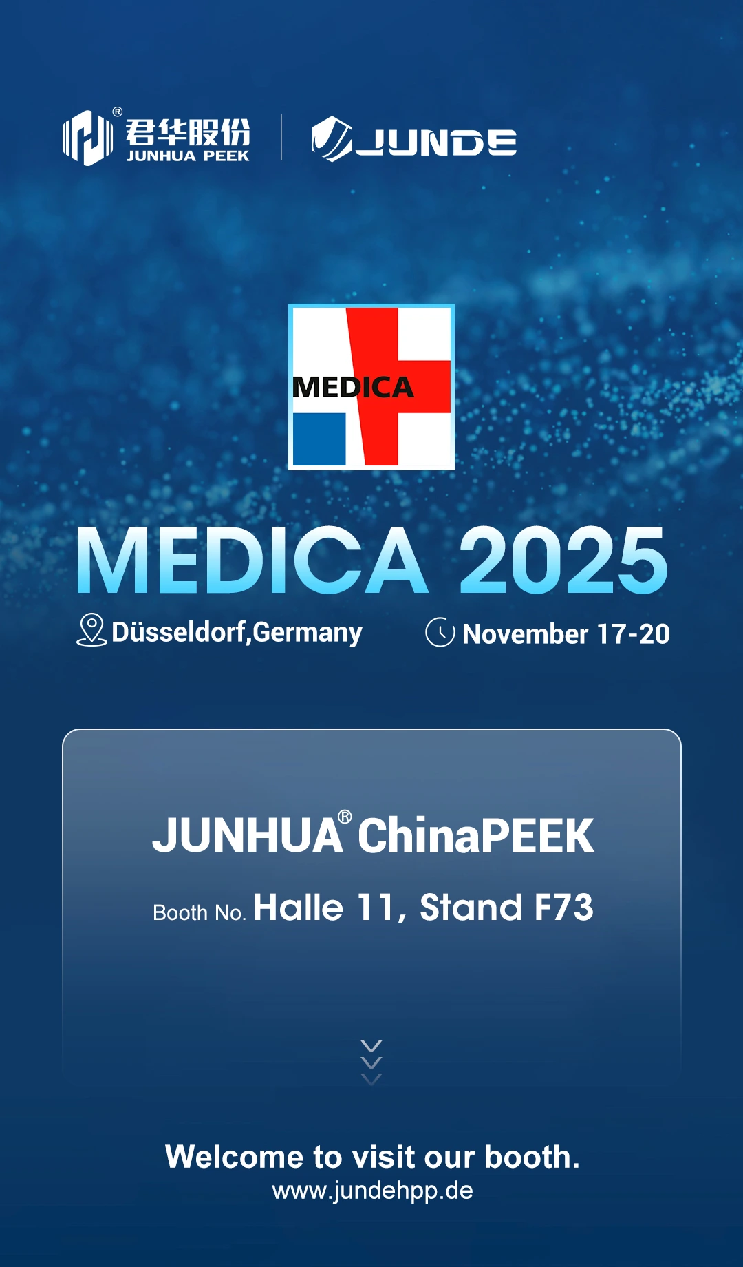 Rejoignez Junhua au MEDICA 2025 – Hall 11, Stand F73 !